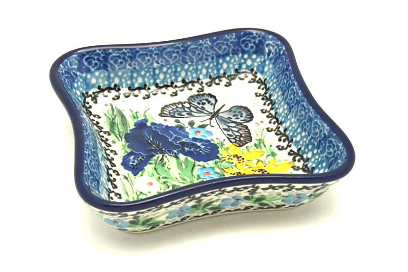 1 1/8"H x 4 3/8"W
 Polish Pottery Fluted Dipping Dish - Unikat Signature U5132 630-U5132 (1 1/8"H x 4 3/8"W
)