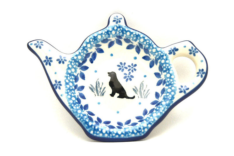 1/2"H x 3 1/4"W x 4 1/2"L
 Polish Pottery Tea Bag Holder - Buddy 766-2856a (1/2"H x 3 1/4"W x 4 1/2"L
)
