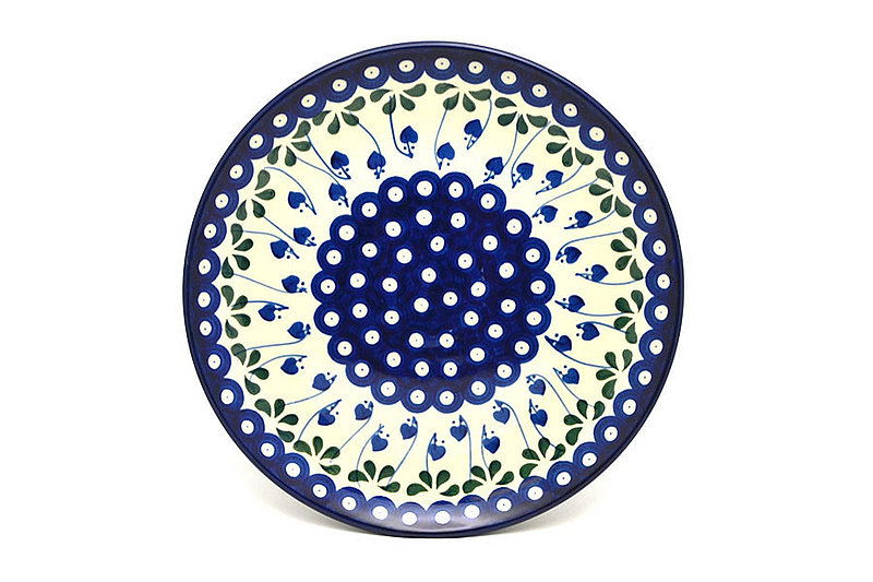 1"H x 10"W
 Polish Pottery Plate - 10" Dinner - Bleeding Heart 257-377o (1"H x 10"W
)