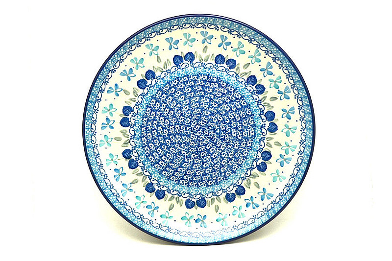 1"H x 10"W
 Polish Pottery Plate - 10" Dinner - Blue Orchids 257-2751a (1"H x 10"W
)