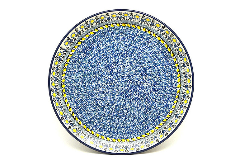 1"H x 10"W
 Polish Pottery Plate - 10" Dinner - Daisy Maize 257-2178a (1"H x 10"W
)