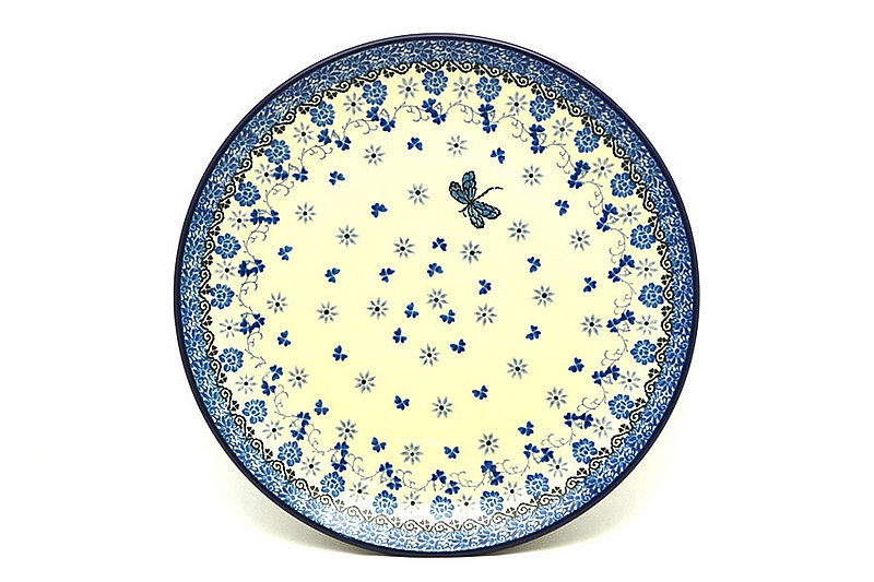 1"H x 10"W
 Polish Pottery Plate - 10" Dinner - Dragonfly 257-2009a (1"H x 10"W
)