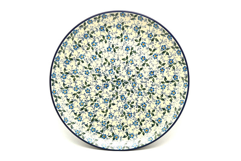 1"H x 10"W
 Polish Pottery Plate - 10" Dinner - Forget-Me-Knot 257-2089a (1"H x 10"W
)