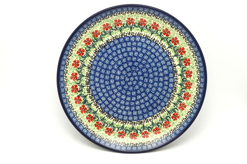 1"H x 10"W
 Polish Pottery Plate - 10" Dinner - Maraschino 257-1916a (1"H x 10"W
)
