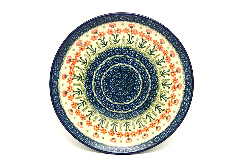 1"H x 10"W
 Polish Pottery Plate - 10" Dinner - Peach Spring Daisy 257-560a (1"H x 10"W
)