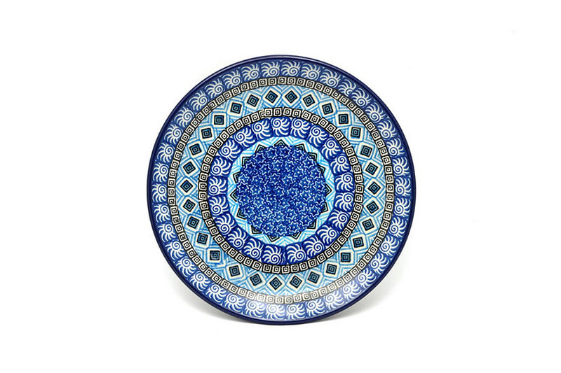 1"H x 7 3/4"W
 Polish Pottery Plate - Salad/Dessert (7 3/4") - Aztec Sky 086-1917a (1"H x 7 3/4"W
)