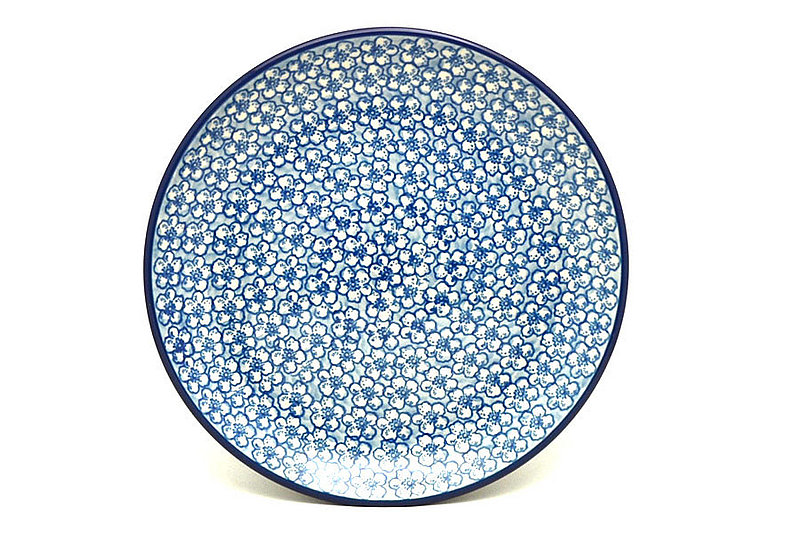 1"H x 7 3/4"W
 Polish Pottery Plate - Salad/Dessert (7 3/4") - Daisy Flurry 086-2176a (1"H x 7 3/4"W
)
