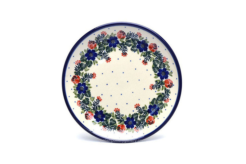 1"H x 7 3/4"W
 Polish Pottery Plate - Salad/Dessert (7 3/4") - Garden Party 086-1535a (1"H x 7 3/4"W
)