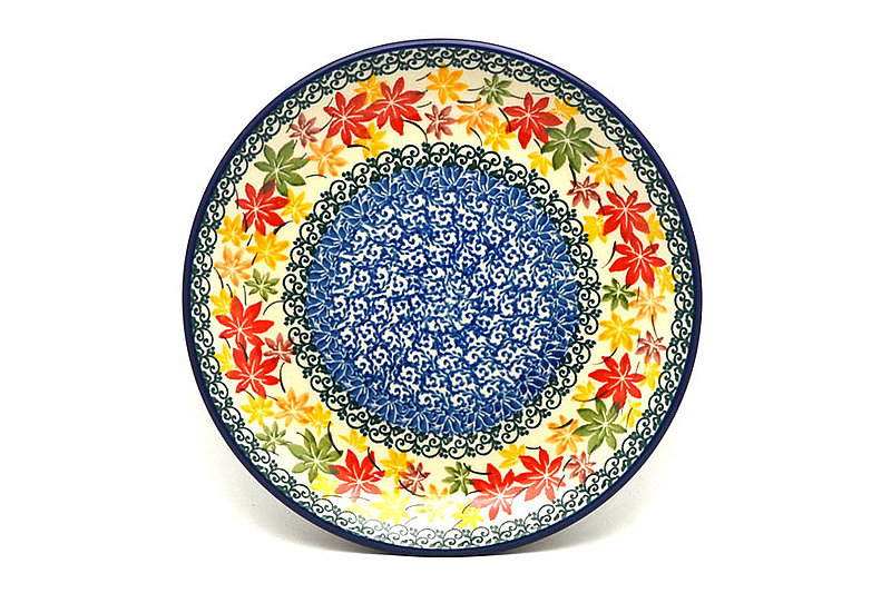 1"H x 7 3/4"W
 Polish Pottery Plate - Salad/Dessert (7 3/4") - Maple Harvest 086-2533a (1"H x 7 3/4"W
)