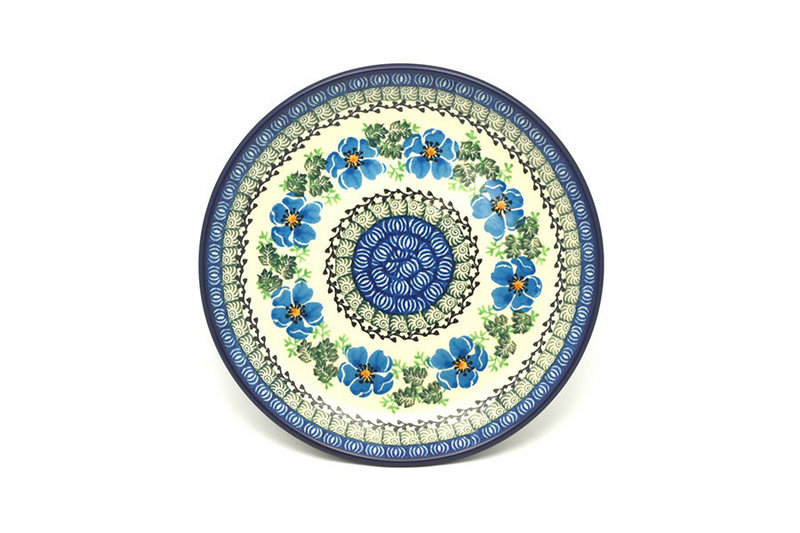 1"H x 7 3/4"W
 Polish Pottery Plate - Salad/Dessert (7 3/4") - Morning Glory 086-1915a (1"H x 7 3/4"W
)