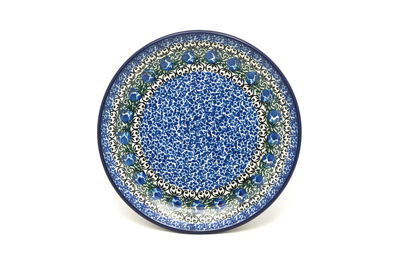 1"H x 7 3/4"W
 Polish Pottery Plate - Salad/Dessert (7 3/4") - Peacock Feather 086-1513a (1"H x 7 3/4"W
)
