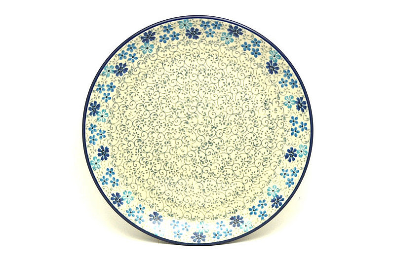 1"H x 7 3/4"W
 Polish Pottery Plate - Salad/Dessert (7 3/4") - Sea Blossom 086-2612a (1"H x 7 3/4"W
)