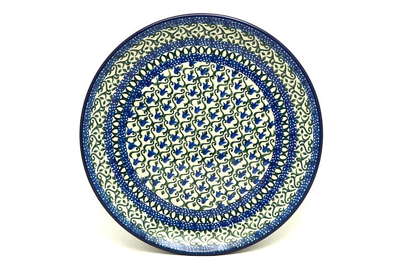 1"H x 7 3/4"W
 Polish Pottery Plate - Salad/Dessert (7 3/4") - Tulip Trellis 086-0585a (1"H x 7 3/4"W
)