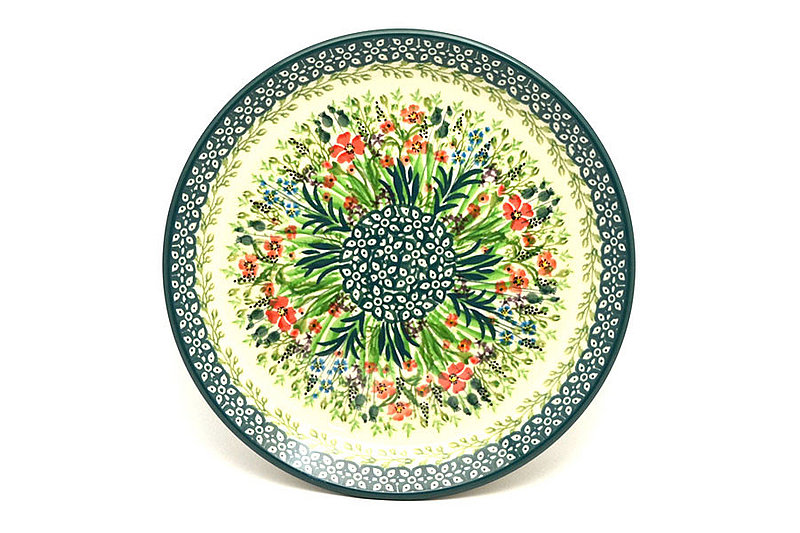 1"H x 7 3/4"W
 Polish Pottery Plate - Salad/Dessert (7 3/4") - Unikat Signature U4335 086-U4335 (1"H x 7 3/4"W
)