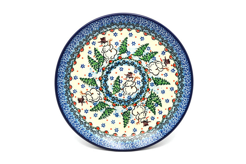 1"H x 7 3/4"W
 Polish Pottery Plate - Salad/Dessert (7 3/4") - Unikat Signature U4661 086-U4661 (1"H x 7 3/4"W
)