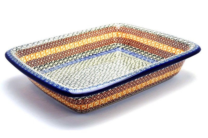 2 1/2"H x 11 1/4"W x 13 3/4"L 
 Polish Pottery Baker - Lasagna - Autumn 854-050a (2 1/2"H x 11 1/4"W x 13 3/4"L 
)