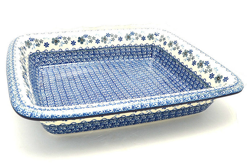 2 1/2"H x 11 1/4"W x 13 3/4"L 
 Polish Pottery Baker - Lasagna - Blue Horizon 854-2333a (2 1/2"H x 11 1/4"W x 13 3/4"L 
)