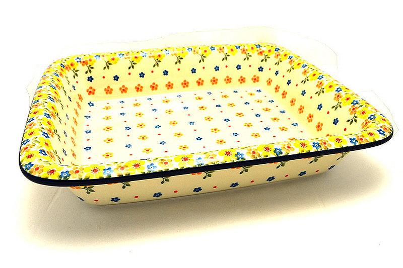 2 1/2"H x 11 1/4"W x 13 3/4"L 
 Polish Pottery Baker - Lasagna - Buttercup 854-2225a (2 1/2"H x 11 1/4"W x 13 3/4"L 
)