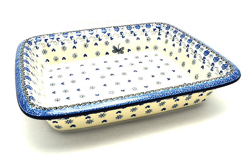 2 1/2"H x 11 1/4"W x 13 3/4"L 
 Polish Pottery Baker - Lasagna - Dragonfly 854-2009a (2 1/2"H x 11 1/4"W x 13 3/4"L 
)