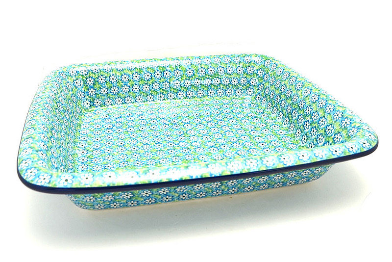 2 1/2"H x 11 1/4"W x 13 3/4"L 
 Polish Pottery Baker - Lasagna - Key Lime 854-2252a (2 1/2"H x 11 1/4"W x 13 3/4"L 
)