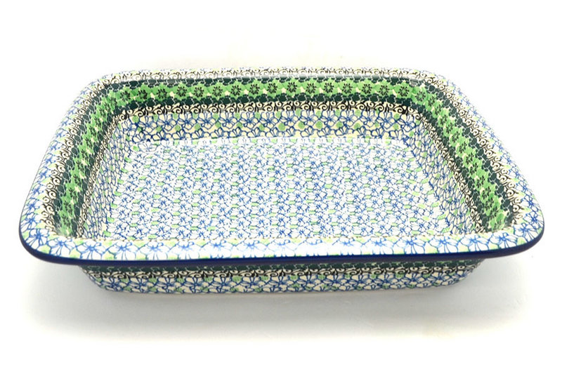 2 1/2"H x 11 1/4"W x 13 3/4"L 
 Polish Pottery Baker - Lasagna - Kiwi 854-1479a (2 1/2"H x 11 1/4"W x 13 3/4"L 
)