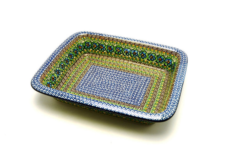 2 1/2"H x 11 1/4"W x 13 3/4"L 
 Polish Pottery Baker - Lasagna - Unikat Signature U151 854-U0151 (2 1/2"H x 11 1/4"W x 13 3/4"L 
)