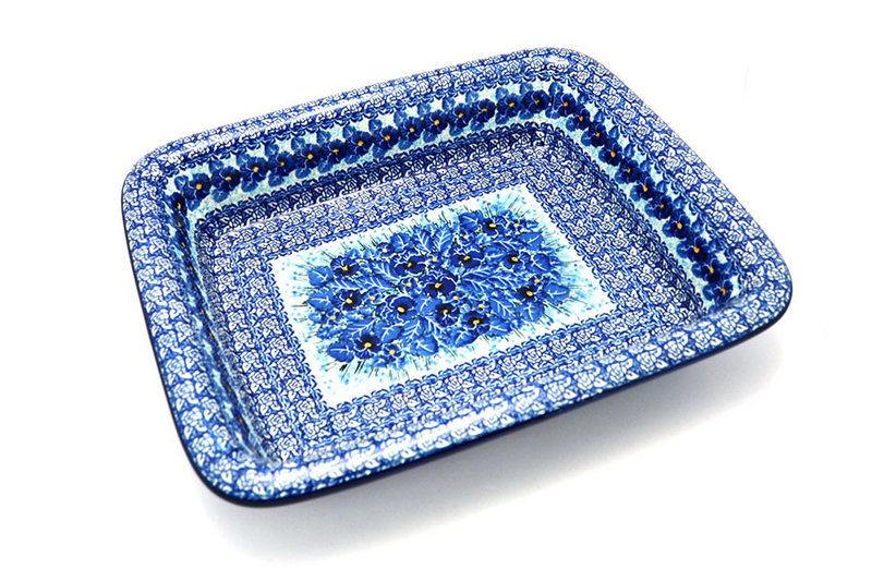 2 1/2"H x 11 1/4"W x 13 3/4"L 
 Polish Pottery Baker - Lasagna - Unikat Signature U3639 854-U3639 (2 1/2"H x 11 1/4"W x 13 3/4"L 
)