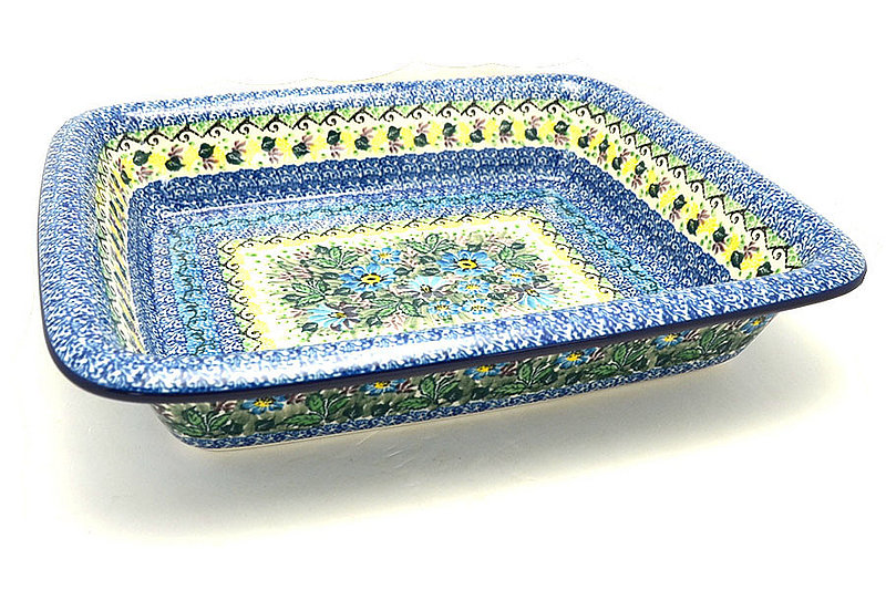 2 1/2"H x 11 1/4"W x 13 3/4"L 
 Polish Pottery Baker - Lasagna - Unikat Signature U4613 854-U4613 (2 1/2"H x 11 1/4"W x 13 3/4"L 
)