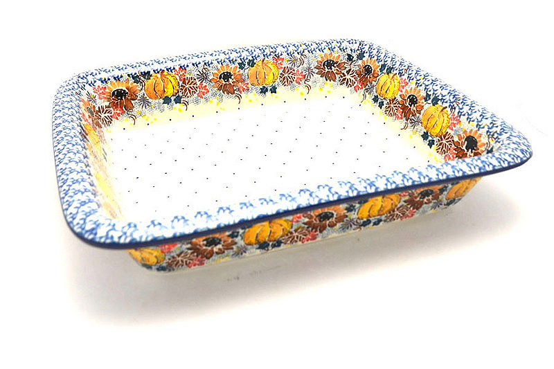 2 1/2"H x 11 1/4"W x 13 3/4"L 
 Polish Pottery Baker - Lasagna - Unikat Signature U4741 854-U4741 (2 1/2"H x 11 1/4"W x 13 3/4"L 
)