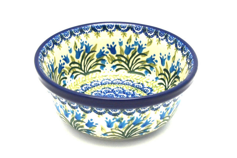2 1/2"H x 6 1/4"W
 Polish Pottery Bowl - Salad - Blue Bells 209-1432a (2 1/2"H x 6 1/4"W
)