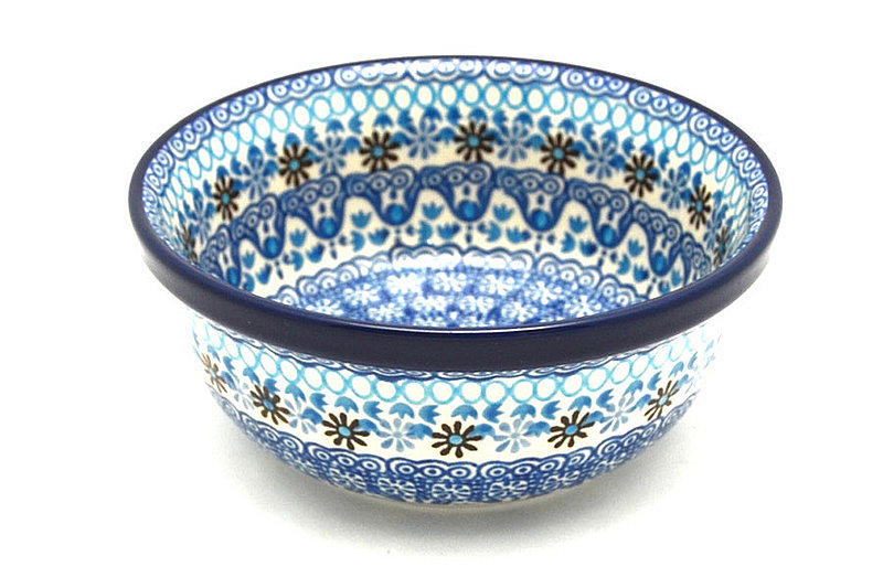 2 1/2"H x 6 1/4"W
 Polish Pottery Bowl - Salad - Blue Yonder 209-2187a (2 1/2"H x 6 1/4"W
)