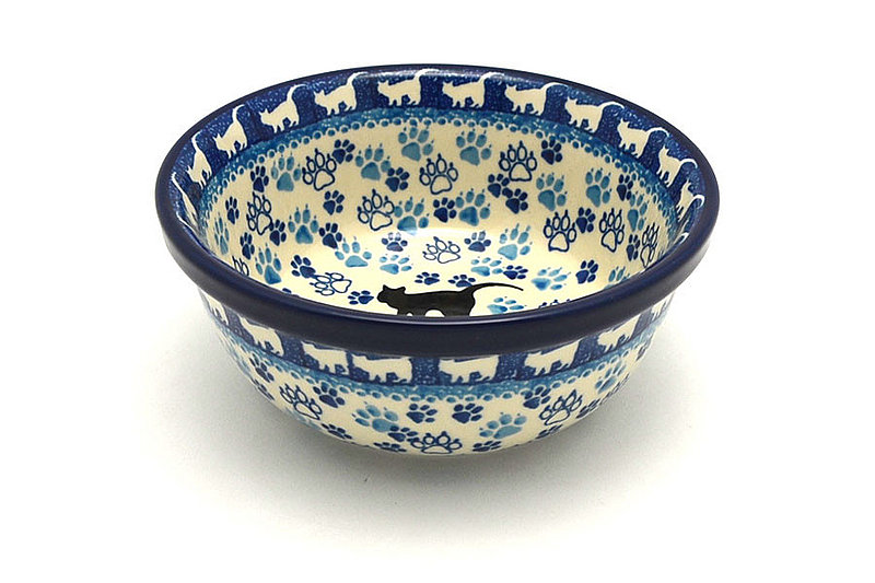 2 1/2"H x 6 1/4"W
 Polish Pottery Bowl - Salad - Boo Boo Kitty 209-1771a (2 1/2"H x 6 1/4"W
)