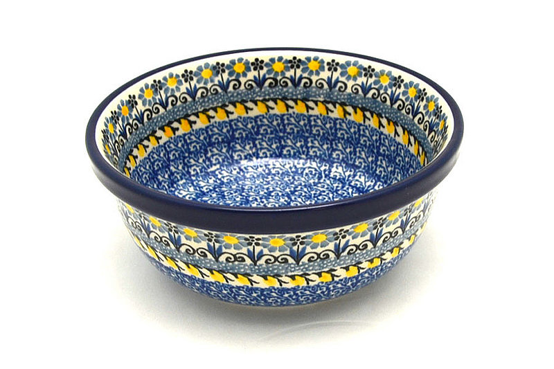2 1/2"H x 6 1/4"W
 Polish Pottery Bowl - Salad - Daisy Maize 209-2178a (2 1/2"H x 6 1/4"W
)