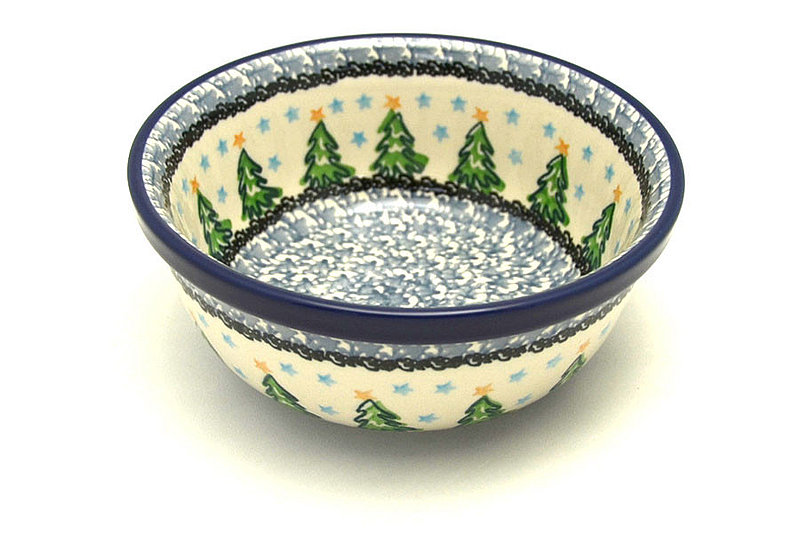 2 1/2"H x 6 1/4"W
 Polish Pottery Bowl - Salad - Evergreens 209-1719a (2 1/2"H x 6 1/4"W
)