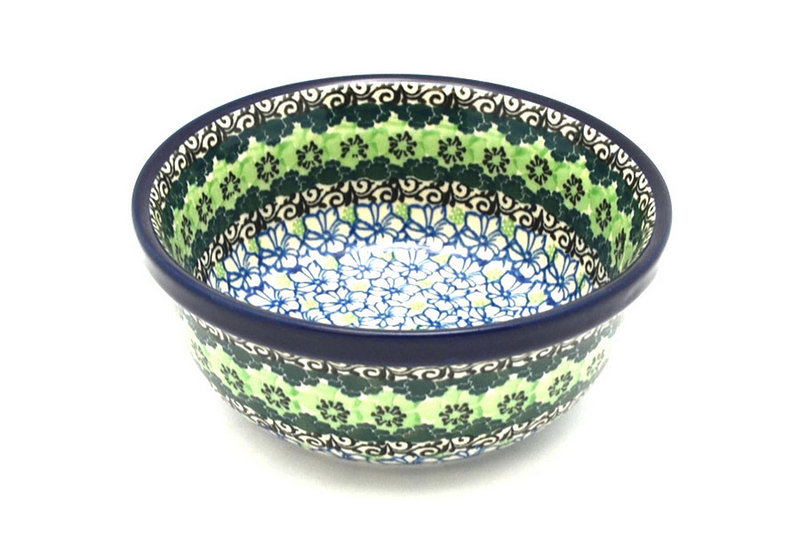 2 1/2"H x 6 1/4"W
 Polish Pottery Bowl - Salad - Kiwi 209-1479a (2 1/2"H x 6 1/4"W
)