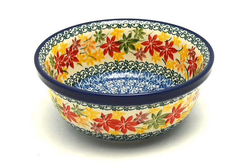 2 1/2"H x 6 1/4"W
 Polish Pottery Bowl - Salad - Maple Harvest 209-2533a (2 1/2"H x 6 1/4"W
)