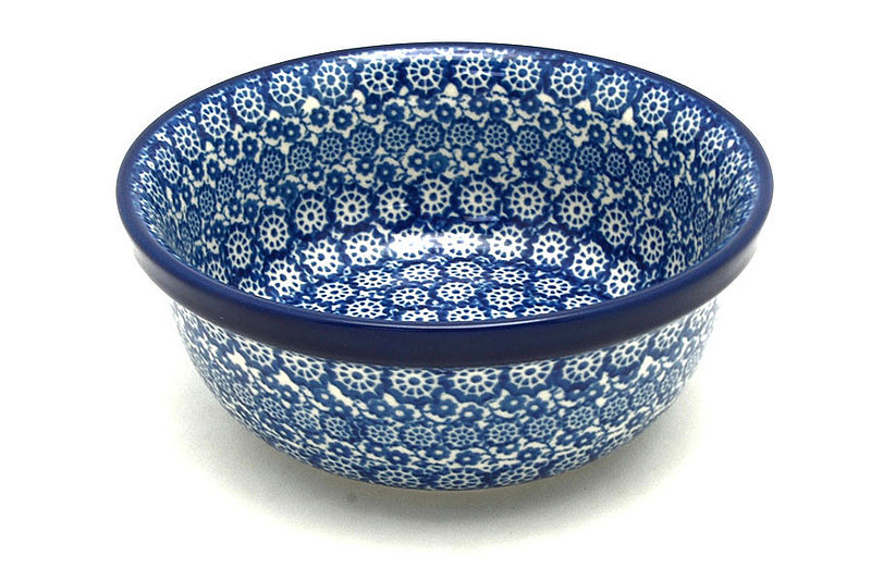 2 1/2"H x 6 1/4"W
 Polish Pottery Bowl - Salad - Midnight 209-2615a (2 1/2"H x 6 1/4"W
)