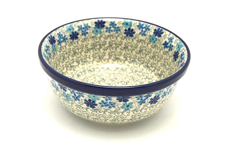 2 1/2"H x 6 1/4"W
 Polish Pottery Bowl - Salad - Sea Blossom 209-2612a (2 1/2"H x 6 1/4"W
)