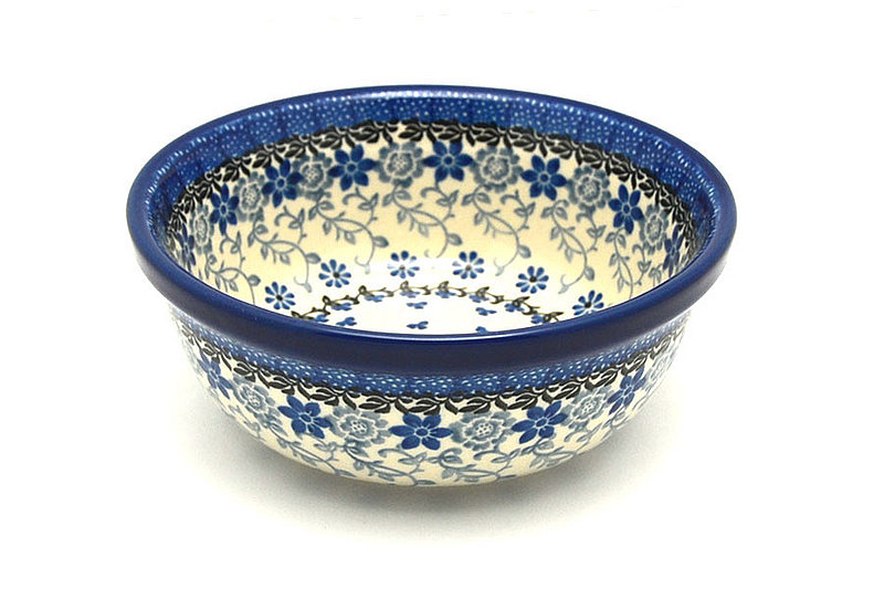 2 1/2"H x 6 1/4"W
 Polish Pottery Bowl - Salad - Silver Lace 209-2158a (2 1/2"H x 6 1/4"W
)