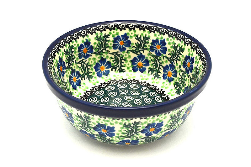 2 1/2"H x 6 1/4"W
 Polish Pottery Bowl - Salad - Sweet Violet 209-1538a (2 1/2"H x 6 1/4"W
)