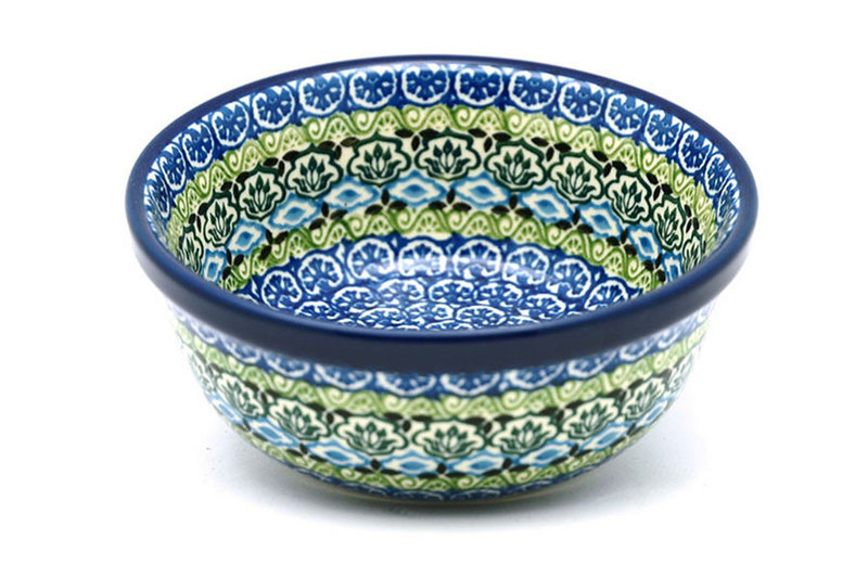 2 1/2"H x 6 1/4"W
 Polish Pottery Bowl - Salad - Tranquility 209-1858a (2 1/2"H x 6 1/4"W
)