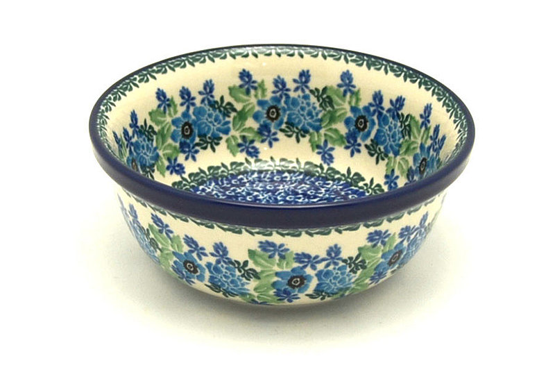 2 1/2"H x 6 1/4"W
 Polish Pottery Bowl - Salad - Wild Indigo 209-1865a (2 1/2"H x 6 1/4"W
)
