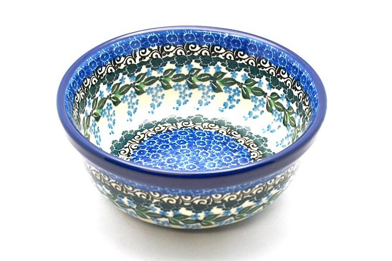 2 1/2"H x 6 1/4"W
 Polish Pottery Bowl - Salad - Wisteria 209-1473a (2 1/2"H x 6 1/4"W
)