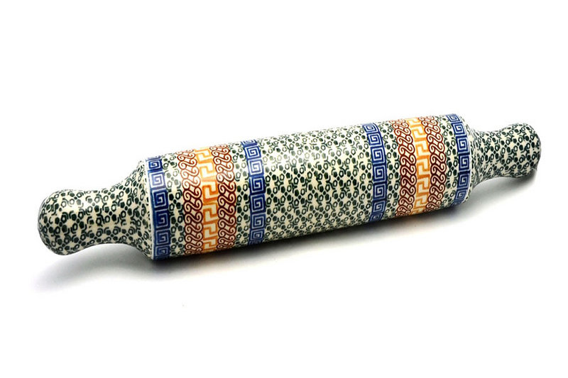 2 1/2"W x 18"L
 Polish Pottery Rolling Pin - Autumn 439-050a (2 1/2"W x 18"L
)