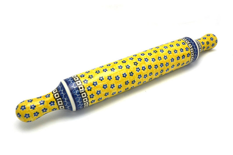 2 1/2"W x 18"L
 Polish Pottery Rolling Pin - Sunburst 439-859a (2 1/2"W x 18"L
)