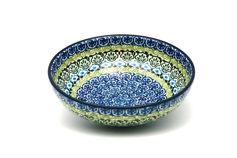 2 1/4"H x 6 3/4"W.
 Polish Pottery Bowl - Contemporary Salad - Tranquility B90-1858a (2 1/4"H x 6 3/4"W.
)