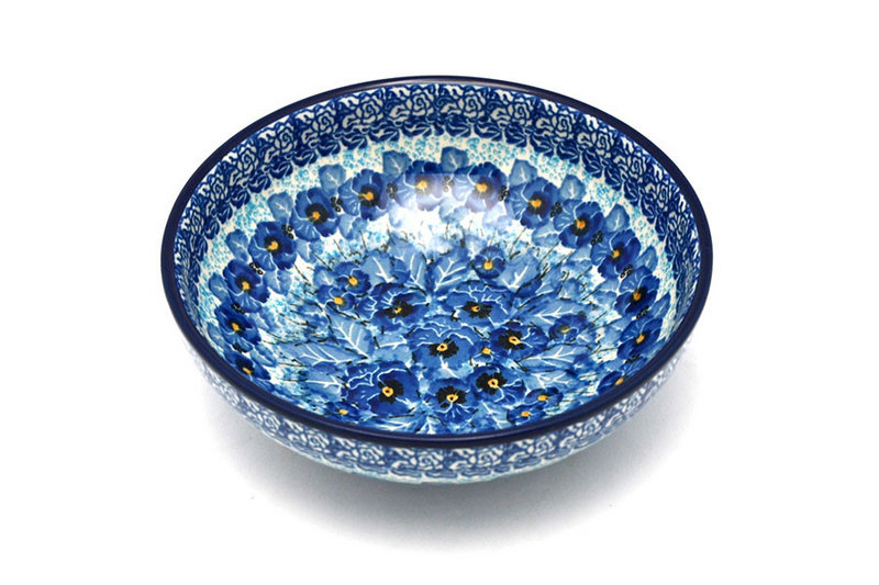 2 1/4"H x 6 3/4"W.
 Polish Pottery Bowl - Contemporary Salad - Unikat Signature - U3639 B90-U3639 (2 1/4"H x 6 3/4"W.
)