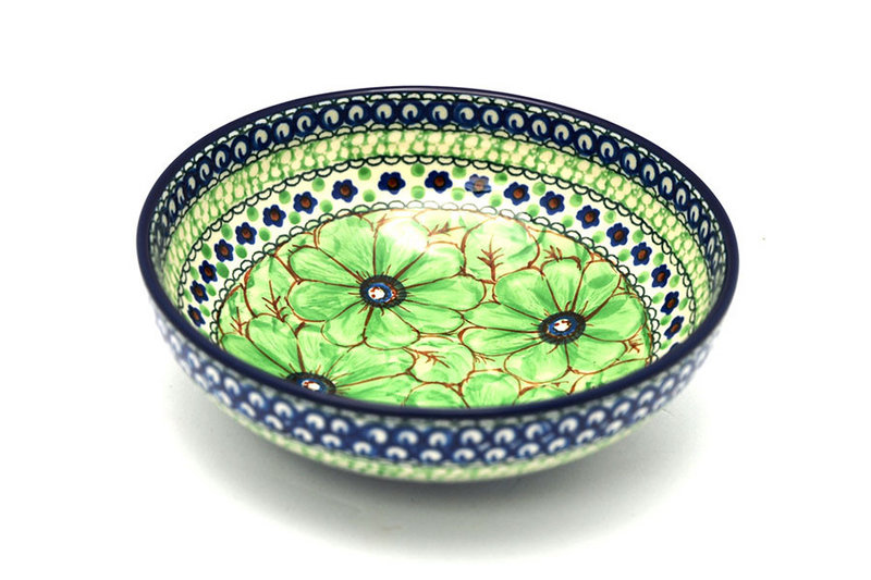 2 1/4"H x 6 3/4"W.
 Polish Pottery Bowl - Contemporary Salad - Unikat Signature - U408A B90-U408A (2 1/4"H x 6 3/4"W.
)