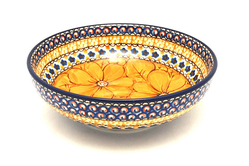 2 1/4"H x 6 3/4"W.
 Polish Pottery Bowl - Contemporary Salad - Unikat Signature - U408B B90-U408B (2 1/4"H x 6 3/4"W.
)