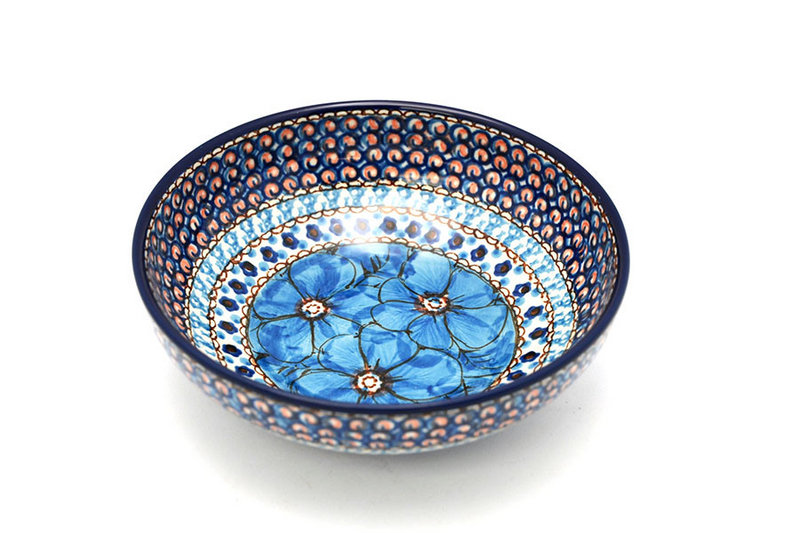 2 1/4"H x 6 3/4"W.
 Polish Pottery Bowl - Contemporary Salad - Unikat Signature - U408C B90-U408C (2 1/4"H x 6 3/4"W.
)